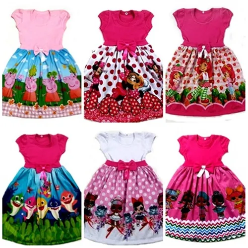 Vestidos temáticos sales infantil atacado