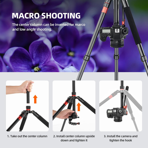 Trípode Cámara, Trípode De Video Monopod Cabezal Flu...