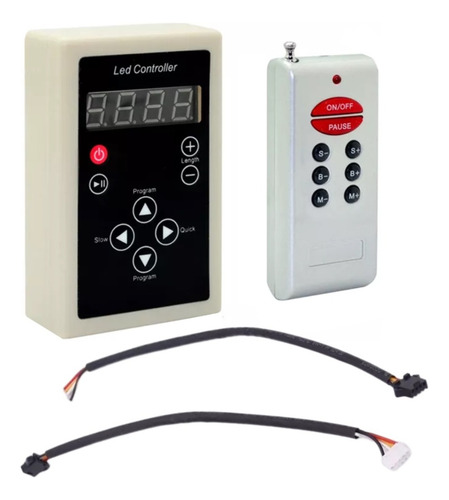 Controladora E Controle Fita Led Digital 6803 Rgb 328efeitos