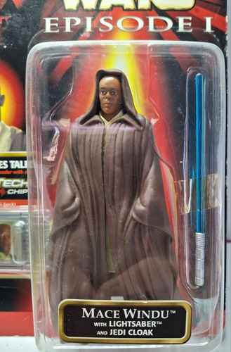 Hasbro Star Wars Episode I Mace Windu Commtech Chip (Usado)