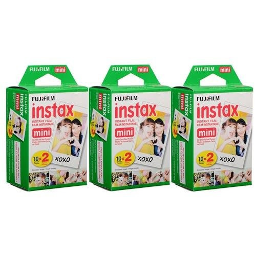 Fujifilm Instax Mini Instant Film (3 Paquetes Gemelos, 60 Im