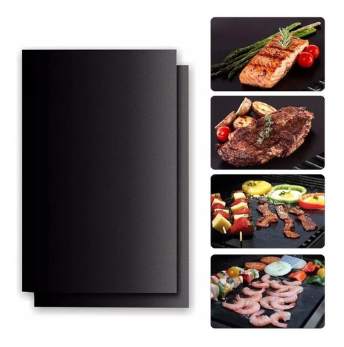 Set X2 Matt Láminas Antiadherentes Asados Parrilla Bbq