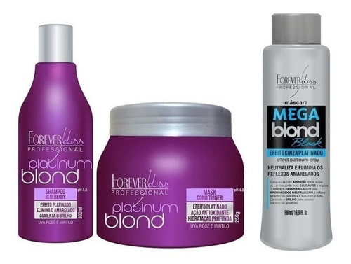 Kit Matizador Com Mega Blond Black Forever Liss