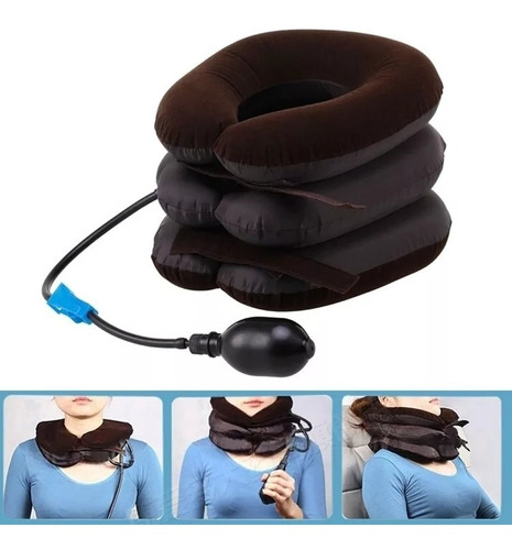 Imagem 5 de 6 de Colar Cervical Inflável Pneumático Para Proteção E Relaxar