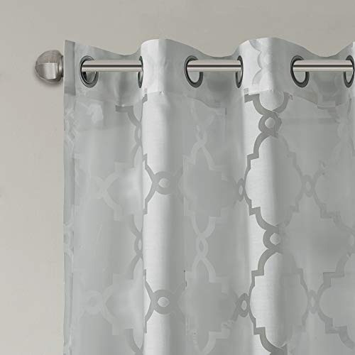 Cortina Transparente Moderna 50x63 Para Dormitorio Y Sala