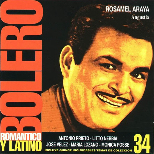 Bolero Romantico Y Latino 34 Tapa Rosamel Araya Cd 