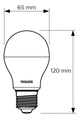Lâmpada Led Bulbo Philips A60 13w Bivolt E27 Luz Fria 6500k