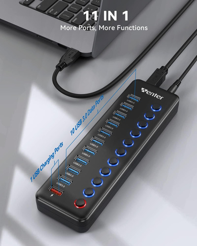 Hub Usb Powered, Wenter 11-port Usb Splitter Hub (10 Puer...