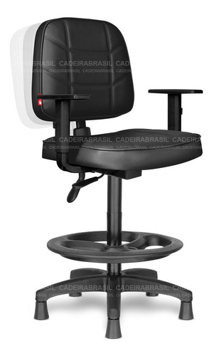 Imagem 1 de 1 de Cadeira Caixa Alta Executiva Ergonômica Preta Ble03