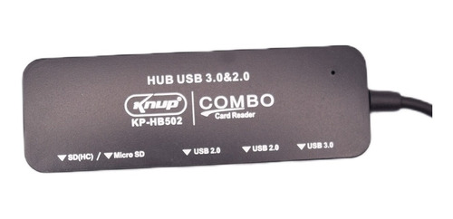 Hub Usb 3.0 & 2.0 Com Leitor Sd E Micro Sd Hb-502 Knup