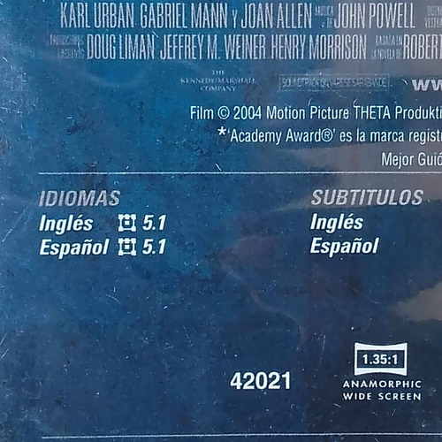 Dvd La Supremacia Bourne / The Bourne Identity Matt Damon (Usado)