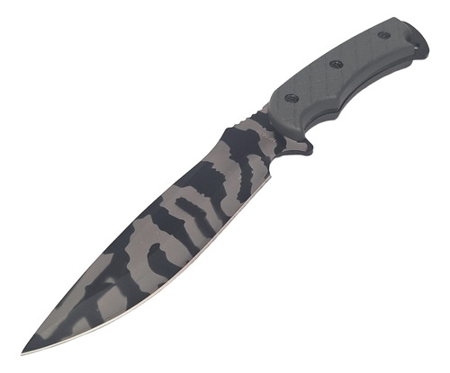 Cuchillo Camuflado Supervivencia Táctico Funda Gris 30 Cm