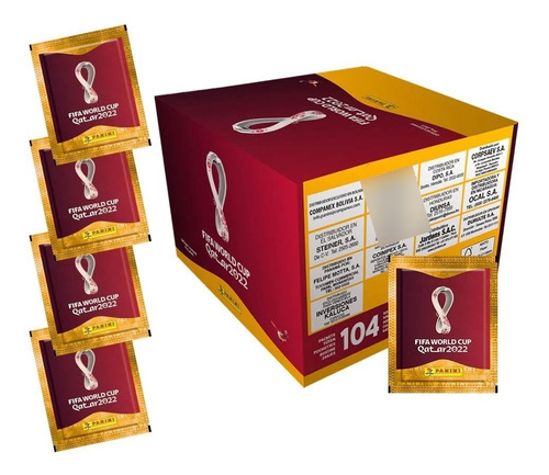 Imagen 2 de 5 de Álbum Pasta Blanda Y Caja Por 104 Sobres Panini Qatar 2022