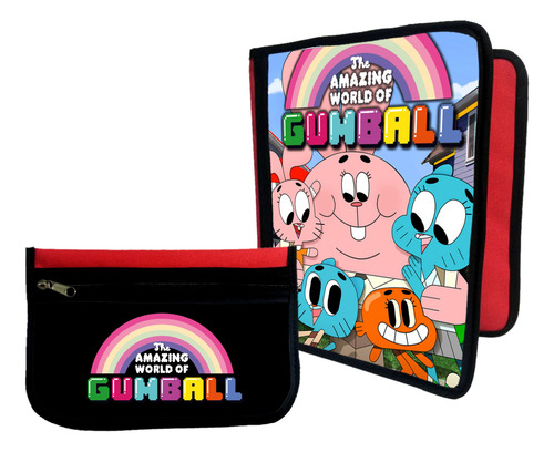 Combo Carpeta + Cartuchera Gumball #124