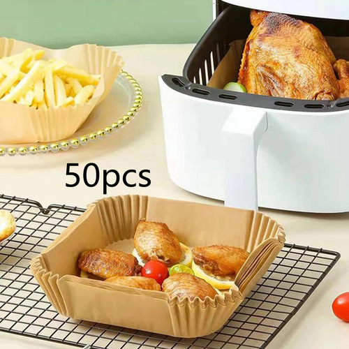 50/set Freidora De Aire Desechable Revestimiento De Papel