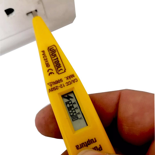 Tester Probador De Corriente Enchufes Cables Busca Polvo