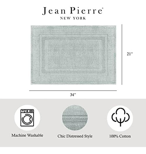Jean Pierre ' Alfombra De Baño Stonewash Racetrack | Algodón
