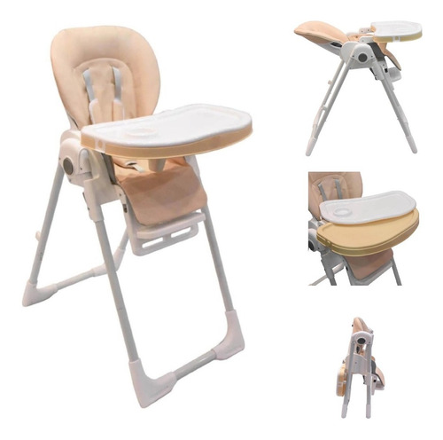 Silla De Comer Bebé Kiddy Stylo Reclina 6 Alturas Plegable