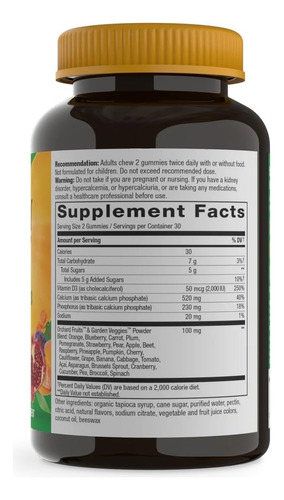 Suplemente Nature's Way Alive! Premium Calcium + D3 60 Gummi