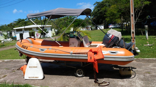 Barco Bote C/ Motor Yamaha 40 E Comando