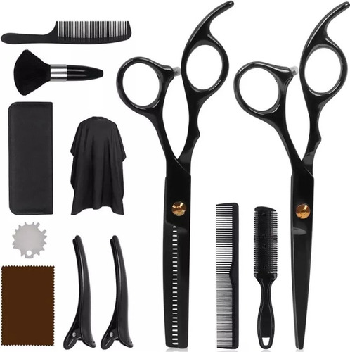 Kit De Tijeras De Corte Profesional Acero Inoxidable 12 Pcs