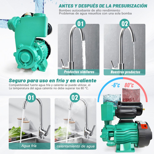 Bomba Periférica Autocebante560w 127vbomba Autocebant 1 Hp