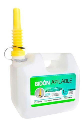 Bidón Plástico Multiuso Transparente 5 Lts Bm05t