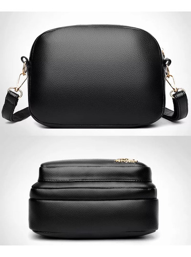 Bolso De Hombro De Mujer De Moda Fiesta Liso Cuero 3 Capas