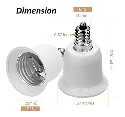 Adaptador Para Lampara Araña Conector Mediano Bombilla