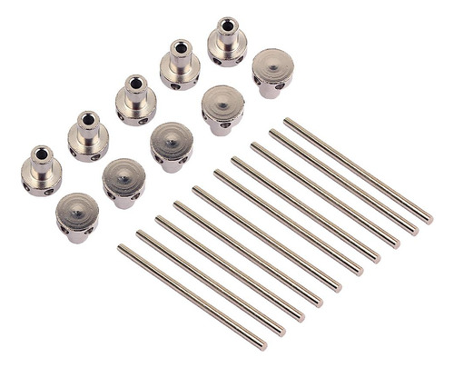 10 Sets Guitar Spoke Wheel Rod Nut + Barra De Material Acero