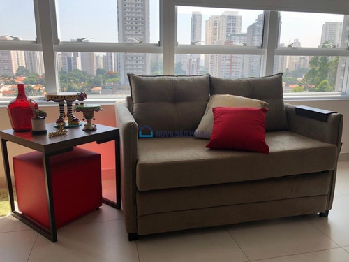 Apartamento No Brooklin Seminovo Com 01 Dormitório E 01 Vaga, Próximo Ao Metrô - Bi24525