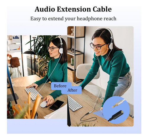 Cable De Extensión De Auriculares De Xintronics 5 Pies Aux A