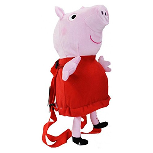 Mochila Peluche Rosa Rojo