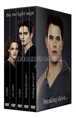 Crepusculo Twilight Saga Completa Pack 5 Films Dvd Coleccion