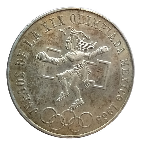Antigua Moneda De Plata 25 Pesos México 1968 Km# 479.1