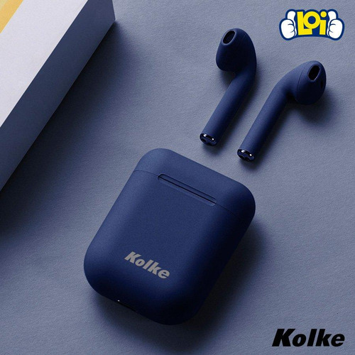Auriculares Bluetooth Kolke Kab 479 Estuche Tws Manos Libres Color Azul