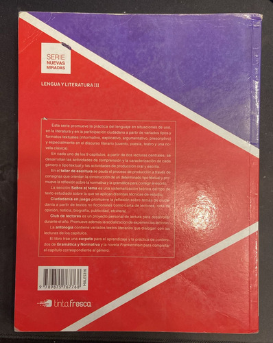 Libro Lengua Y Literatura Iii Tinta Fresca (Usado)
