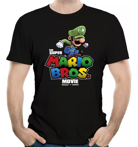 Remera Mario Bros Película  Luigi Mod1 Unisex