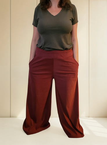 Maxi Palazo Pantalon Frisa Mujer Calentito X Talles