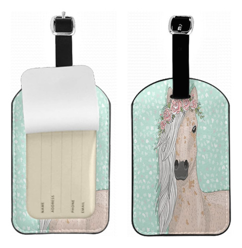 Zoczos Hermosa Unicornio Cuero Equipaje Bolsa Estuche Etique