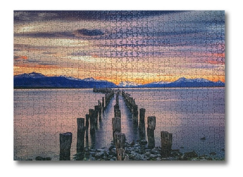 Imagen 3 de 4 de Puzzle 1.000 Piezas Puerto Natales Paisajes Chilenos