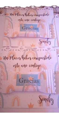 Souvenirs 25 Chocolatines Personalizados Con Tarjeta