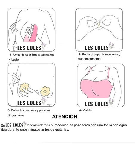 Imagen 7 de 10 de Combo X10 Corpiño Adhesivo Transparente Nube + 10 Pezoneras