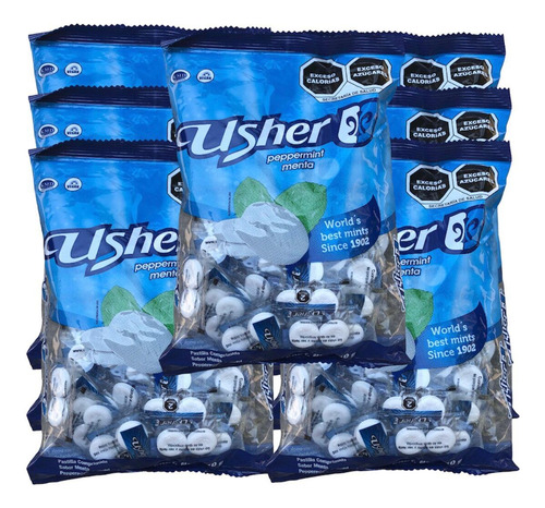 Usher Caramelo Pastilla Menta 3600 Pz De 2 Pastillas C/u