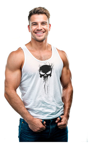 Camiseta Gym Fitness Crossfit Tank Top Hombre Moda Punisher