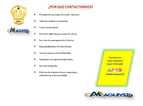 Imagen 5 de 5 de Servicios Técnicos Batidoras, Sierras, Rebanadoras, Molinos