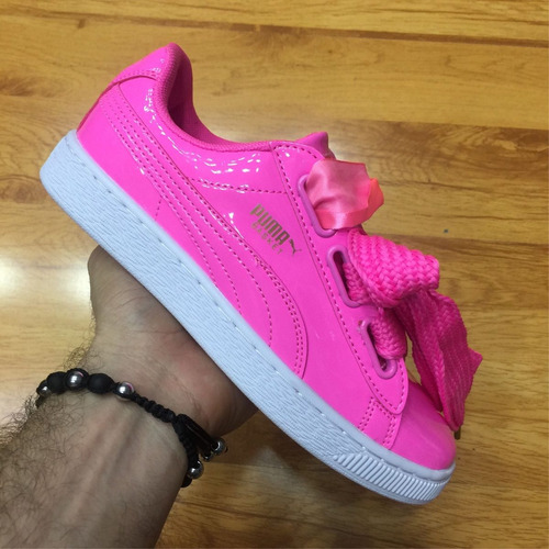 Tenis Zapatillas Puma Basket Fucsia Mujer Envio Gratis