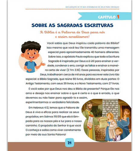 Livro Declaração De Fé Das Assembleias De Deus Para Crianças