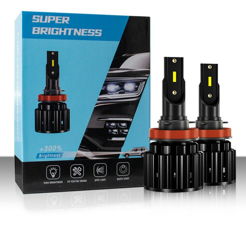 Par Ampolleta Turbo Led Canbus H8 H11 10000 Lumenes 