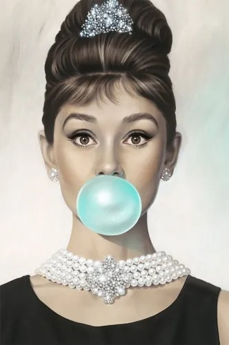 Cuadro Decorativo Texturizado Hd Audrey Bubblegum Moebius Mi